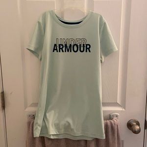 xs mint green under armor top